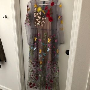 Sheer Floral Dress